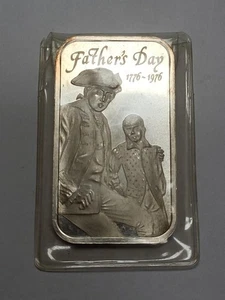 1976 Father's Day CLASSIC One Troy Ounce SILVER BAR .999 fine 49 YEARS OLD !!! - Picture 1 of 4