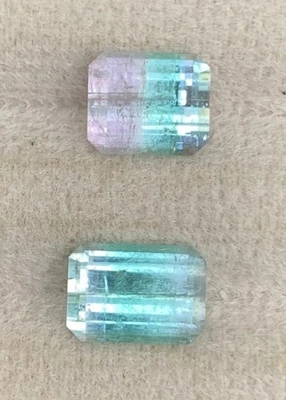 4.68 CRT  Bicolour TourmalineNatural Earth Mined Unheated Faceted - Image 1 of 3