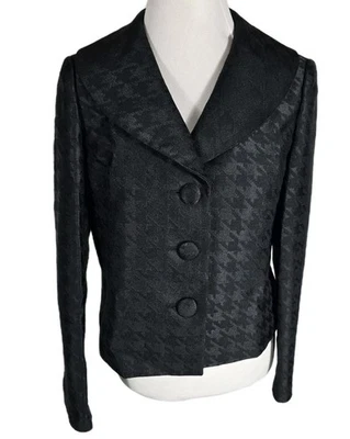 Traje Studio Wms 8 Negro Texturizado Espiga Traje Chaqueta Separada B4 Foto 1 de 4