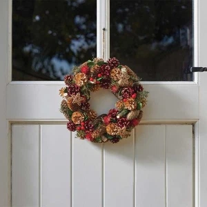 Corona Artificial Navidad Decoración Colgante Naranja Hogar Colgante Navidad 30cm - Imagen 1 de 24