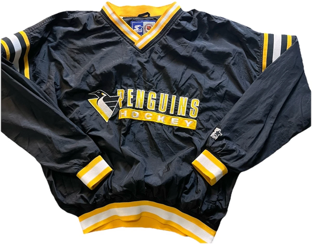 STARTER NHL PENGUINS ナイロンジャケット ホッケー XL Vintage