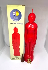 VELA HOMBRE ROJO / RED MAN CANDLE FIGURA DE MUJER PARA AMARRAR AL SER AMADO - Picture 1 of 3