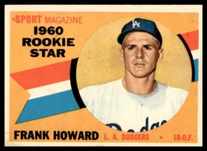 Topps #132 1960 Frank Howard Los Angeles Dodgers sin precio base como nuevo - Imagen 1 de 2