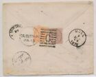 LR58541 India 1879 to Belgium cover with nice cancels used