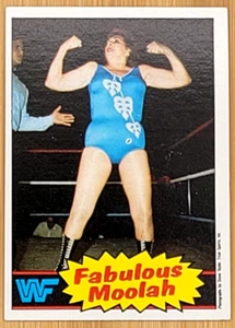 1985 TOPPS WWF FABULOUS MOOLAH RC ROOKIE CARD - Bild 1 von 2