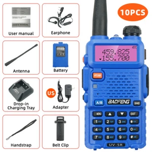 10X Baofeng UV-5R UHF VHF Dual Band Two Way Ham Radio Walkie Talkie Transceiver - Zdjęcie 1 z 12