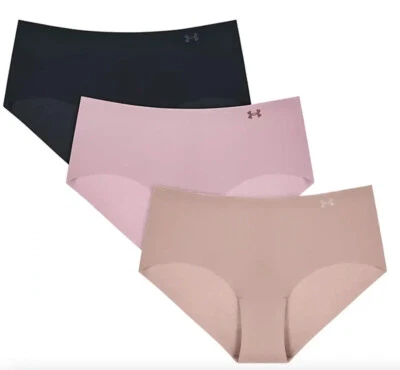 Mujer Under Armour Pure Stretch Hipster Bragas Ropa Interior Panty Paquete de 3 XL NUEVO CON ETIQUETAS Foto 1 de 3