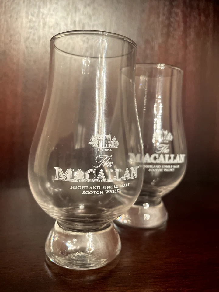 Custom Engraved Macallan Glencairn Whiskey Glass – 6 oz Tasting Glass Set Of 2