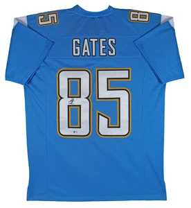 Antonio Gates Authentic Signed Powder Blue Pro Style Jersey BAS Witnessed - Picture 1 of 3