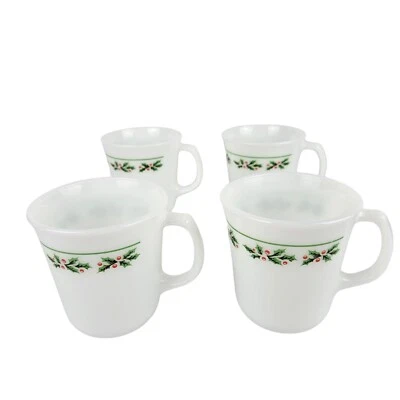4 Corning Corelle HOLLY DAYS кофейные чашки чашки кружки D ручка черные вены - Изображение 1 из 4