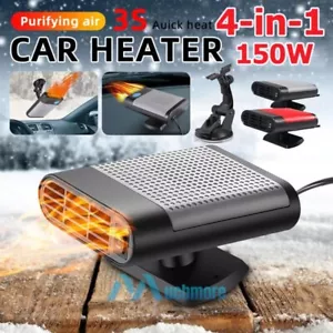 4-IN-1 12V Car Heater Portable Air Purify Defroster Demister Heating Cooling Fan - Picture 1 of 82