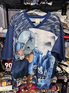 Vintage 90s CCM NFL Dallas Cowboys Aop Jersey Size XL - Picture 1 of 6
