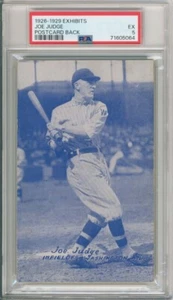1926-29 Exhibits Postcard, Joe Judge, Washington Senators, PSA5, Only 4 Higher - Picture 1 of 2