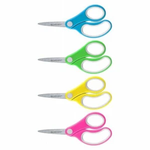 Westcott Soft Handle 5" Pointed Kids Scissors Stainless Steel, Assorted ACM14727 - Picture 1 of 5
