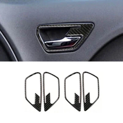 Cubierta de panel de manija de puerta de fibra de carbono 4 piezas para Dodge Journey 2009-2010 SXT Foto 1 de 4