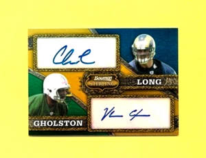2008 Bowman Sterling Vernon Gholston Chris Long #A-14 Rookie Auto RC NRMT++ - Picture 1 of 2