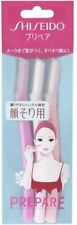 SHISEIDO 3 Piece Prepare Facial Razor, Large (Japan Import)
