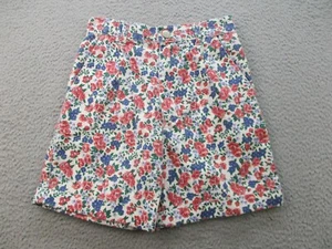 Vintage French Toast Denim Shorts Girls 8 Floral High Waisted Jorts Cuffed Youth - Picture 1 of 10