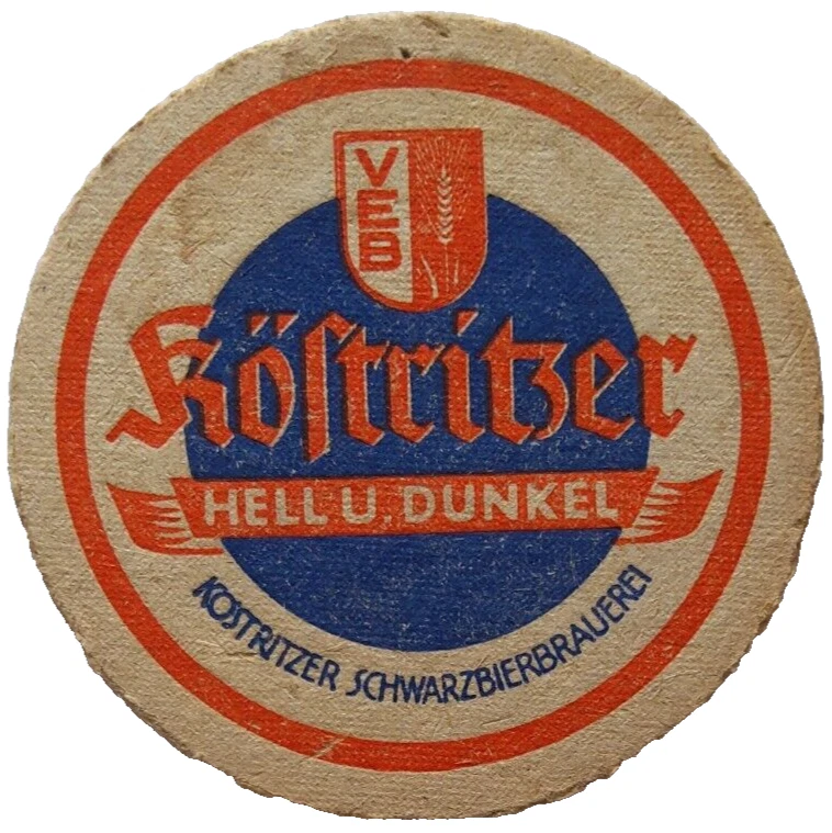 ALTER DDR BIERDECKEL VEB KÖSTRITZER SCHWARZBIERBRAUEREI Bierfilze Sammlerstück - Bild 1 von 2