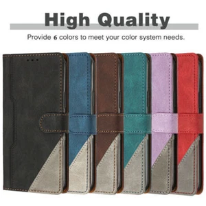 Splice Leather Wallet Cover Case For Motorola E13 E20 E30 E22S X30 Edge E7 - Picture 1 of 12