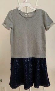 H&M girls cotton low-waisted dress with tulle sequin bottom size XL, 12-13 year - Picture 1 of 3