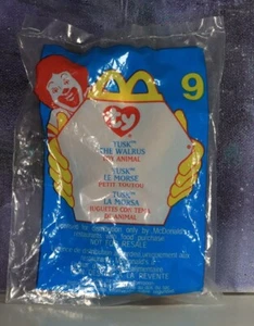 Ty Teenie Beanie Baby - McDonalds Happy Meal Toy - "Tusk" #9 - IN BAG - Picture 1 of 4