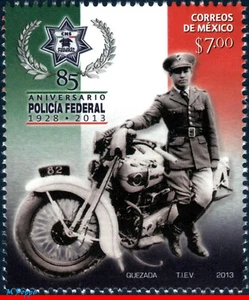 2857 MESSICO 2013 POLIZIA FEDERALE, 85 ANNI, MOTO, MOTO, NUOVO DI ZECCA - Foto 1 di 2