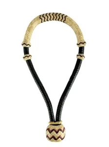 5/8" Natural & Black RAWHIDE Core BOSAL 10" Long x 6" Wide - Picture 1 of 3