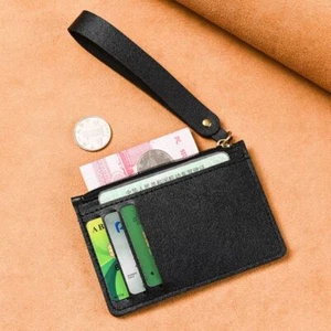 with Waist Lanyard Mini Wallet Solid Color Zipper Coin Purse Travel - Picture 1 of 14