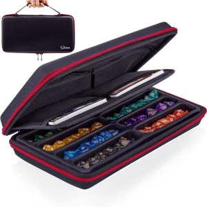 SIQUK Dice Storage Case Dice Organiser Holder Removable Slotted Tray with Handle - Picture 1 of 7