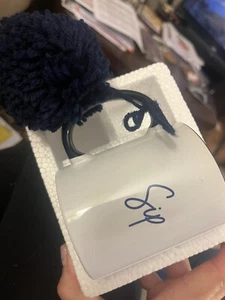 Thirty One Hello Happy Mug “Sip” With Pom Pom NEW - Picture 1 of 6
