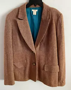 Giacca blazer Sundance misto lana spina di pesce ruggine monopetto foderato taglia M - Foto 1 di 5