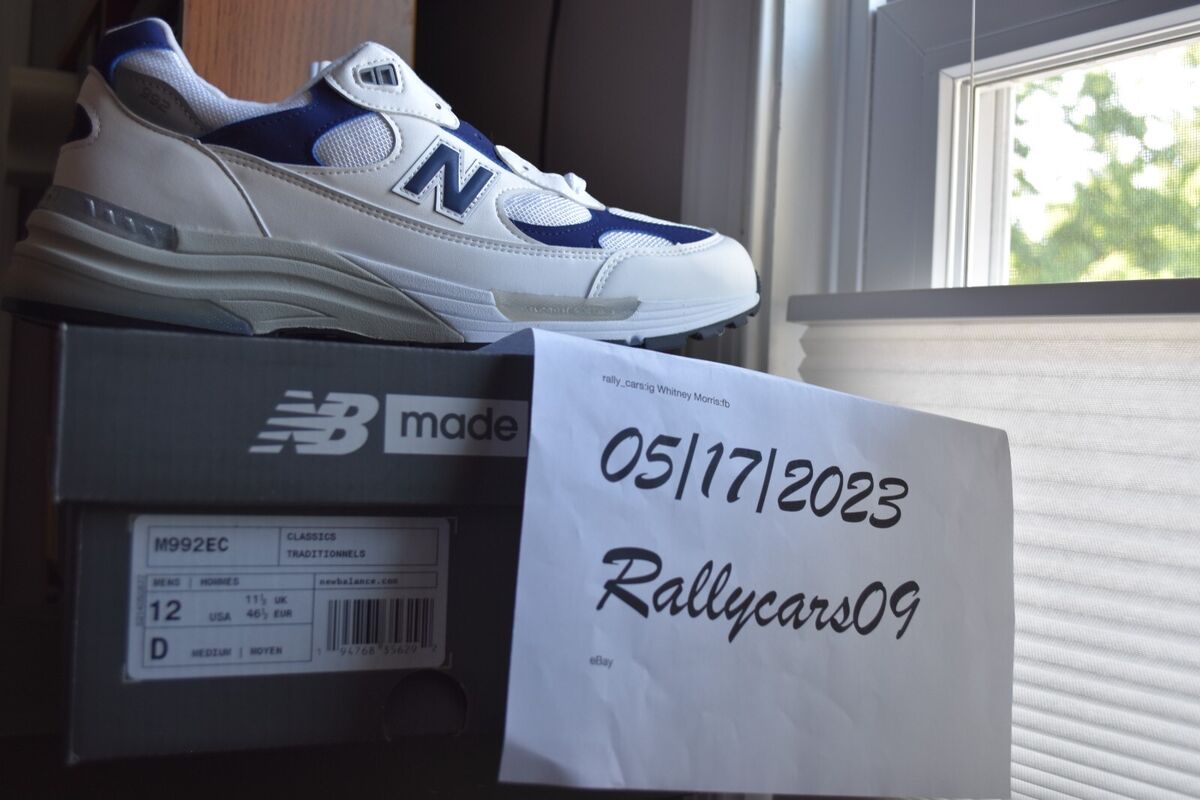 New Balance 992 Made in USA White Navy for Sale New Balance 992 Made in USA White Navy for Sale