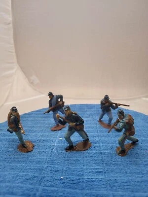 Figura miniatura de plomo/metal de plomo de guerra soldado del ejército de colección 5 piezas Foto 1 de 4