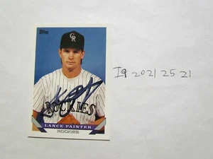 1993 Topps Lance Painter Signed Baseball Card - Picture 1 of 2