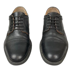 Property Italian Made Dress Shoes Mens 10 M Cap Toe Lace Up Leather Black NICE - Picture 1 of 14