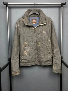 Diesel Vintage Mens Distressed Print Jacket Size L - Picture 1 of 15