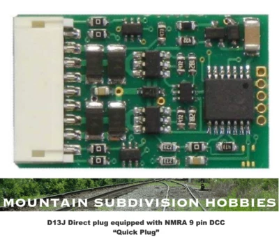 NCE 174 D13J HO DCC Decoder Quick-Plug NMRA 9-Pin  0.75/1.2A  Silent  4 Function - Image 1 of 3