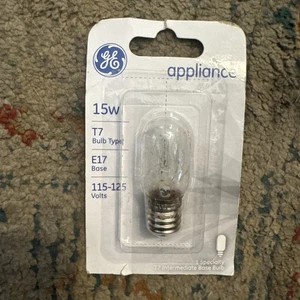 GE appliance lightbulb 15 W T7 17 115–125 volts 35153 Kitchen Laundry Room - Picture 1 of 3