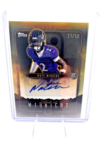 Nate Wiggins 2024 Topps Midnight Football Stroke Of Midnight RC Auto /50 #SMA-NW - Picture 1 of 2