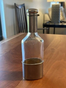 Antiker Flachmann Silber und Glas - Bild 1 von 9