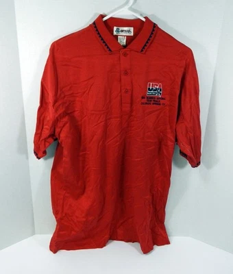 Camiseta polo roja emitida por el equipo de baloncesto de Estados Unidos de la década de 2000 L DP50789 Foto 1 de 3