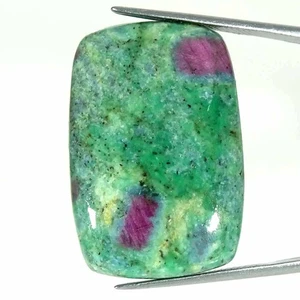 43.60Cts Natural Ruby in Fuchsite Cushion Cabochon Loose Gemstone 21x31x6mm - Picture 1 of 5