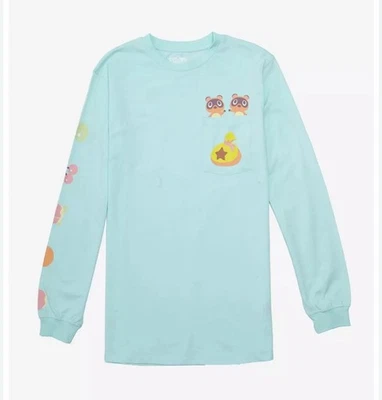 Camiseta Cakeworthy Nintendo Animal Crossing Timmy & Tommy Pocket Manga Larga Foto 1 de 4