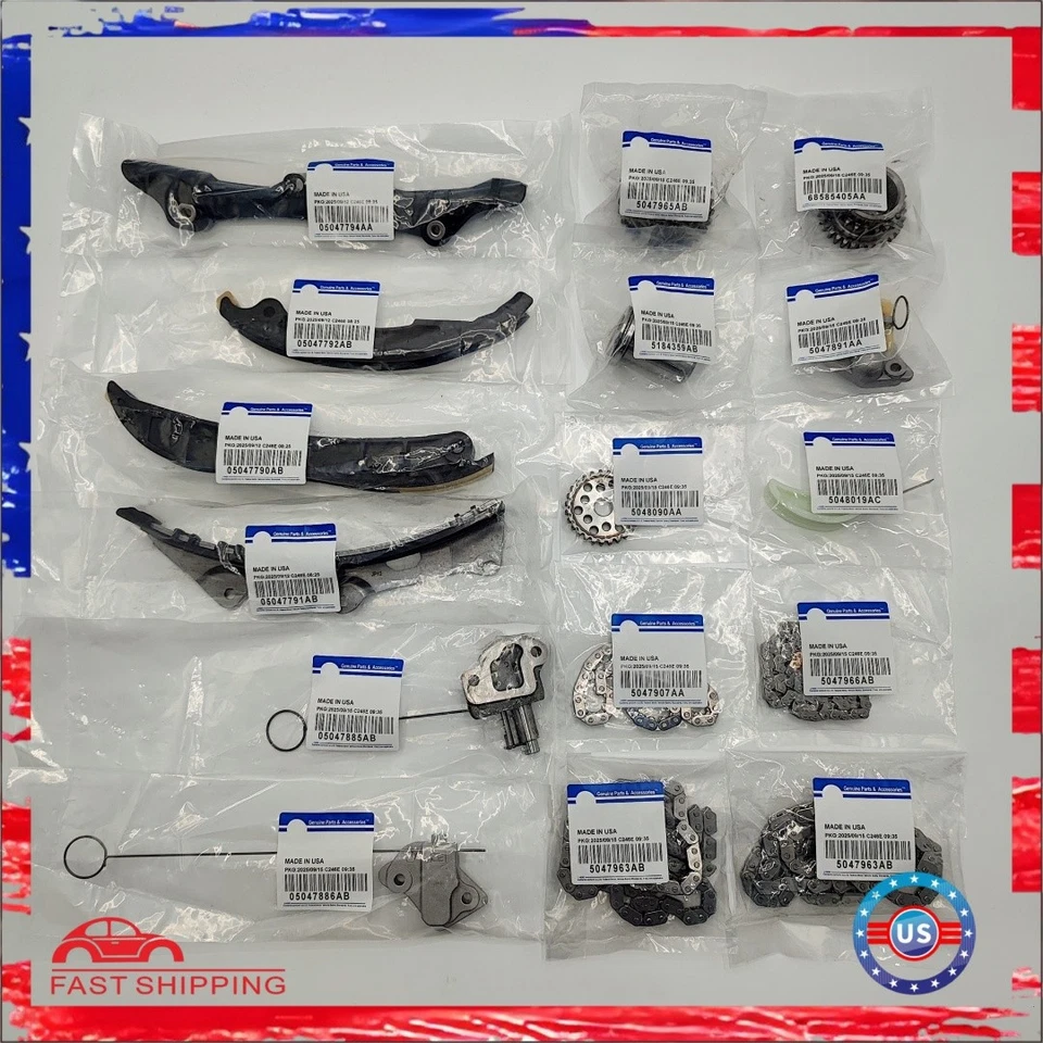 OEM for 16-24 Jeep Grand Cherokee Chrysler Voyager Ram 3.6L Timing Chain Kit Foto 1 de 4