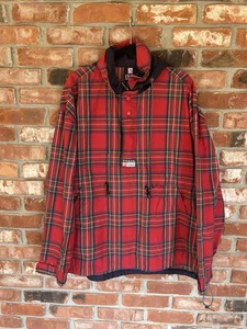 Vintage Chaps Ralph Lauren Royal Anorak Tartan Pullover Jacke rot kariert XL - Bild 1 von 22