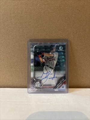 2019 Bowman Chrome Greyson Jenista Mega Box Mojo Refractor Auto #BMA-GJ Braves - Image 1 of 2
