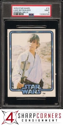 1978 STAR WARS GENERAL MILLS #12 LUKE SKYWALKER PSA 9 - Image 1 of 3