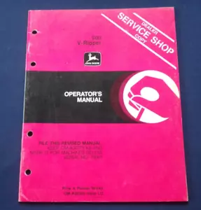 Vintage John Deere Operator's Manual 900 V-RIPPER OM-A38300 Issue L0 - Picture 1 of 1