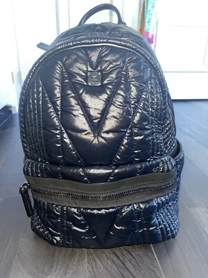 MCM tec-quilted nylon large backpack Unisex  dark-dark Blue , Almost black - Image 1 of 4